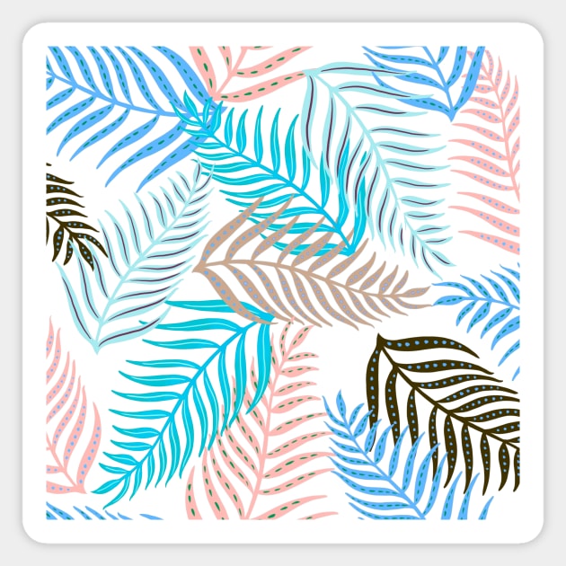 Palm leaves Sticker by Papergrape